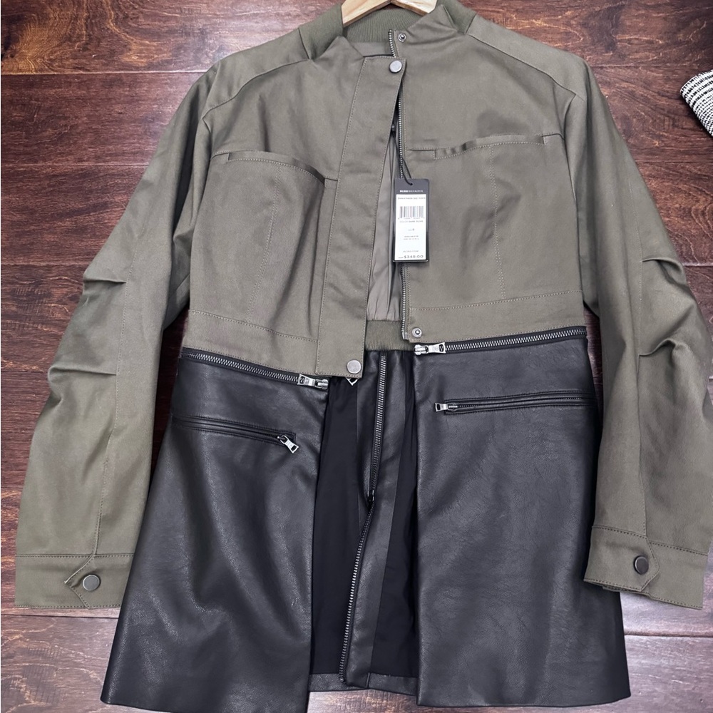 Women Olive and Black Jacket